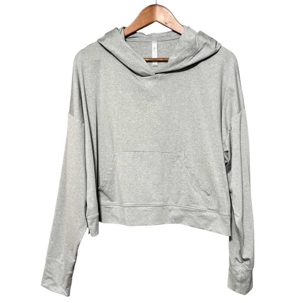 Fabletics Cloud Jersey Cropped Gray Supersoft Ath… - image 2